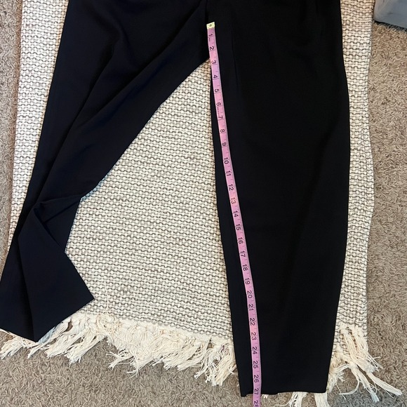 Quince Women's Stretch Crepe Pleated Wide Leg Pants 28" Black 8 Staple Work Luxe - Picture 6 of 8